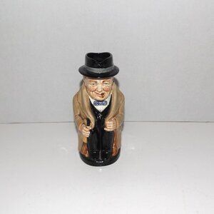Vintage Royal Doulton Winston Churchill 5 ½” Ceramic Toby Pitcher